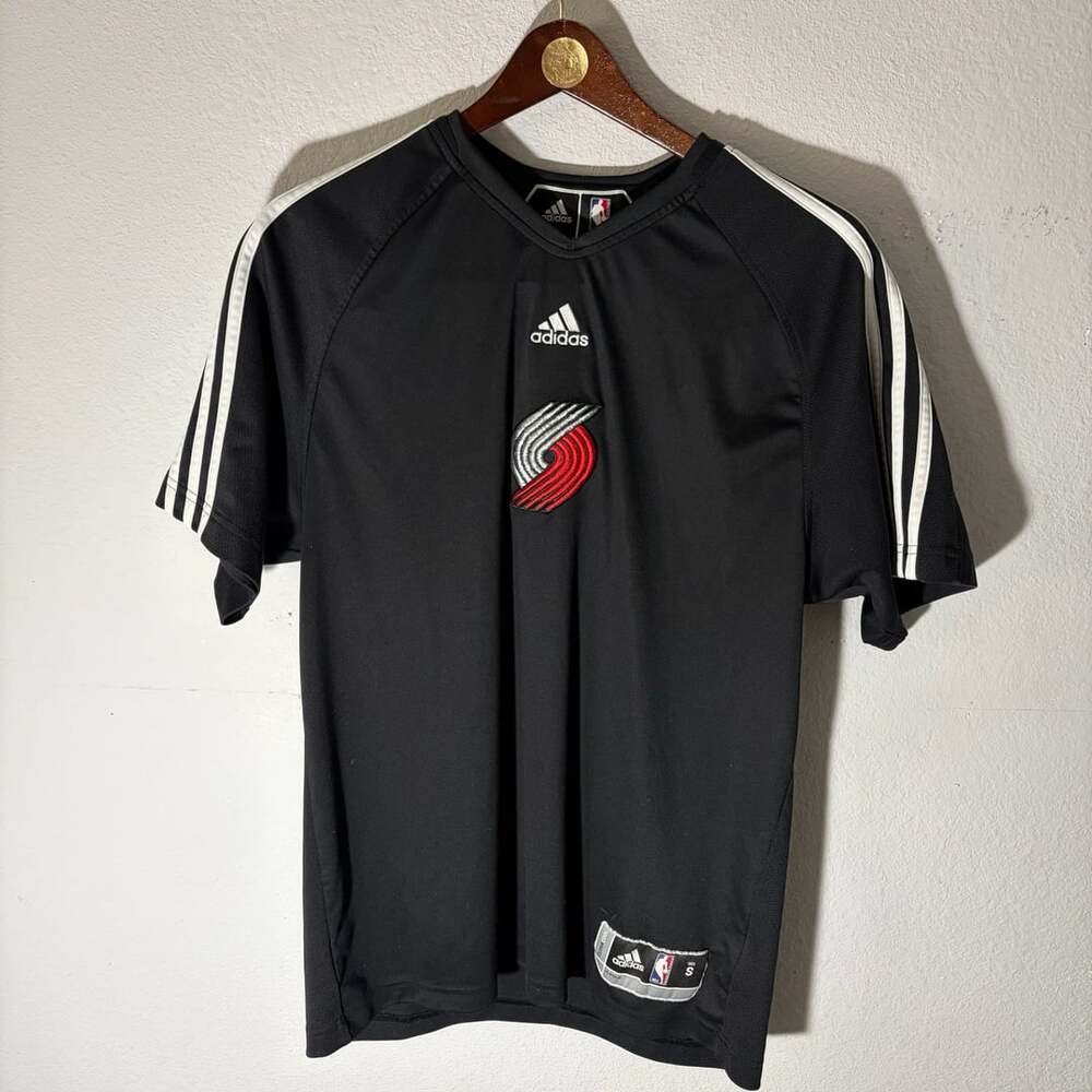 Adidas Portland Trail Blazers Warmup Shooting Shirt Size S Black